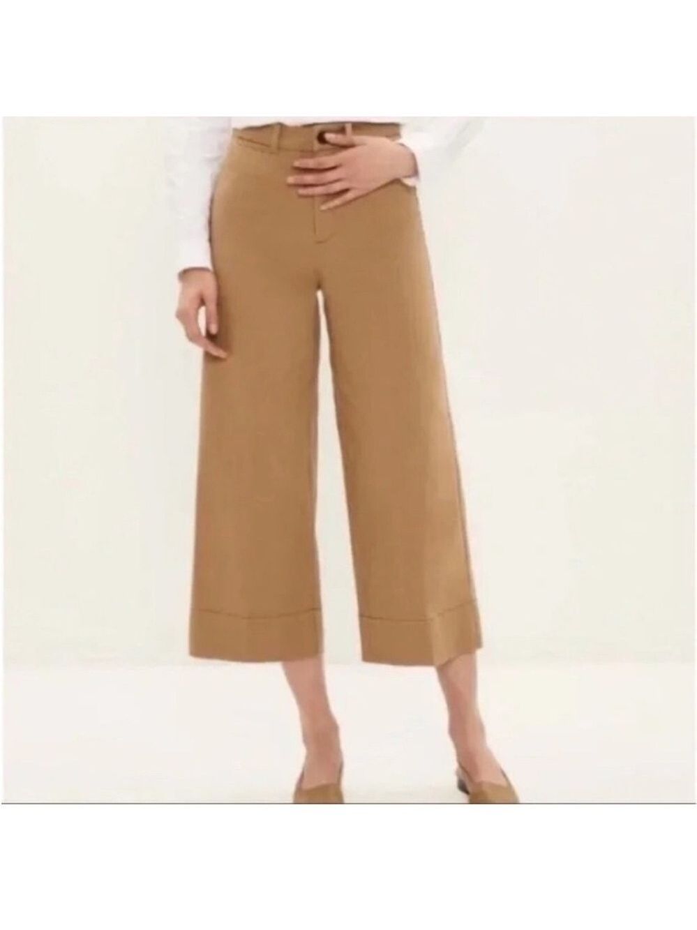 Frank and Oak Josephine High Rise
Wide Leg Crop Pant Sz 10